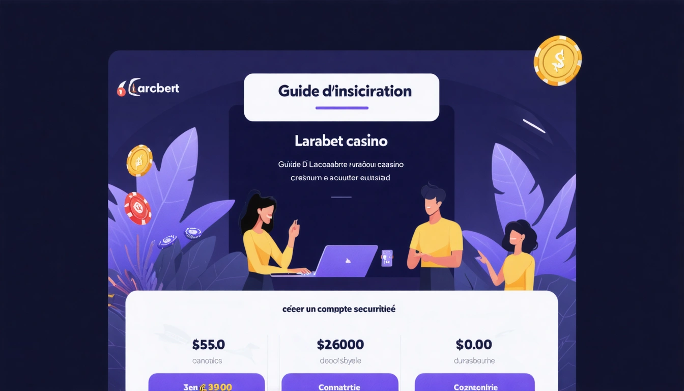 Guide d'inscription Larabet casino créer un compte sécurisé